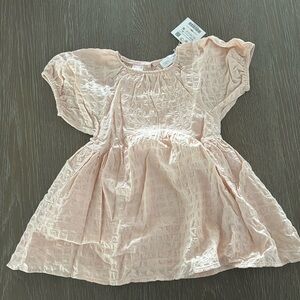 Zara peach summer baby dress